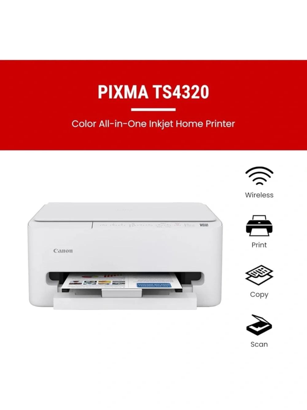 Canon All-in-One Inkjet Printer in White